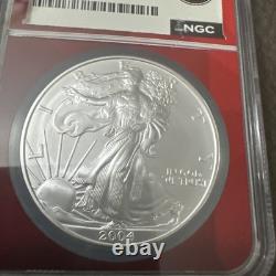 Aigle en Argent de Production Précoce 2004 frappé en 2003 MS69