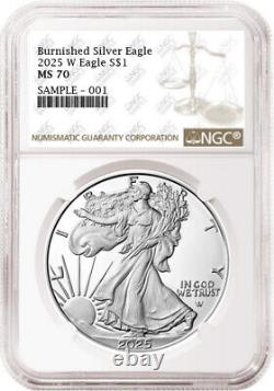 Aigle en argent poli 2025 w ngc ms70 étiquette marron pré-vente, expédition estimée le 31/05