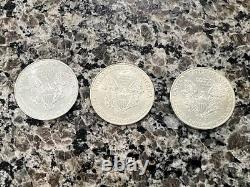 Aigles d'argent américains de 1996 / non circulés / Lot de 3