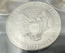 Américain. Pièces Aigles 1 oz en argent 999 ? Dates clés plaquées or 24 carats