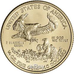 Américaine Gold Eagle 1/4 Oz 10 $ Au Hasard Date 1 Rouleau 40 Pièces Bu Mint Tube