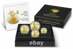 American Eagle 2021 Or Proof Four-coin Set Article # 21efn Confirmé! Menthe Oos