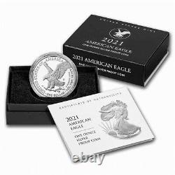 American Eagle 2021-s Pièce D'épreuve D'argent D'une Once 21emn Type 2 Ogp Us Mint