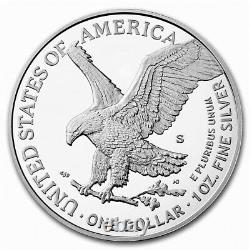 American Eagle 2021-s Pièce D'épreuve D'argent D'une Once 21emn Type 2 Ogp Us Mint