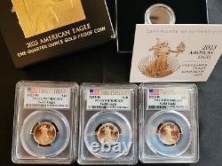 American Eagle 2023-w 1/4 Ounce $10 Gold Proof Pcgs Pr70dcam Première Grève