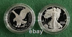 American Eagle PROOF 2021/2022 (lot de 2) avec certificat d’authenticité (COA) de la Monnaie de West Point