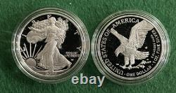 American Eagle PROOF 2021/2022 (lot de 2) avec certificat d’authenticité (COA) de la Monnaie de West Point