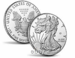American Mint End Of World War 2 75th Anniversary Eagle Silver Proof Pièce À La Main