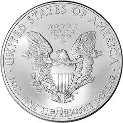 American Silver Eagle 2009 (1 Oz) 1 $ 1 Rouleau 20 Pièces De 20 Bu En Tube De Menthe