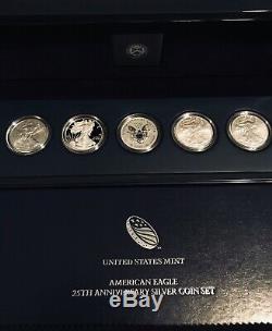 American Silver Eagle 2011 25e Anniversaire 5 Set Coin Mint Condition