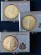 American Silver Eagle-lot De 3 Ans 1991, 1992, 1993 / Rainbow Rim Toning