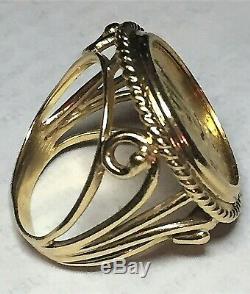 Art's Elegance Or 14k Pour Femmes $ 5 Bague Et Bracelet De Monnaies American Eagle Menthe