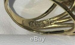 Art's Elegance Or 14k Pour Femmes $ 5 Bague Et Bracelet De Monnaies American Eagle Menthe