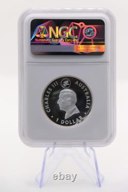 Australie 1 oz Argent NGC PF70 Gilt Proof Aigle à Queue en Wedge Première Jour d'Émission