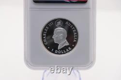 Australie 1 oz Argent NGC PF70 Gilt Proof Aigle à Queue en Wedge Première Jour d'Émission