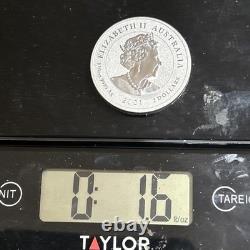 Australie 2 $ Raie Aigle Maugu 1,5 oz. 9999 Argent Fin Monnaie Élisabeth II 2021