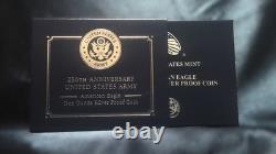 Boîte 2025-W Proof 1 $ American Silver Eagle Army Privy 250e anniversaire, OGP