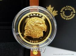 Canada 2020 250 $ Fier Pygargue À Tête Blanche 2 Oz Or Pur Monnaie Monnaie Royale Canadienne Dse