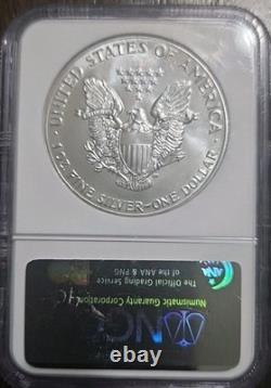 Collection 20e anniversaire 1988 Silver EAGLE $1 MS69 n°885 sur 2005 frappée. 1 oz