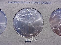 Collection Complète American Silver Eagles De 1986 À 2012, Officiel Us Mint