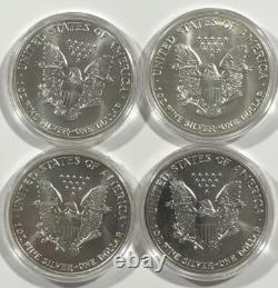 Collection de 30 pièces de l'American Silver Eagle. 1986-2015. Toutes en qualité éclatante non circulée.