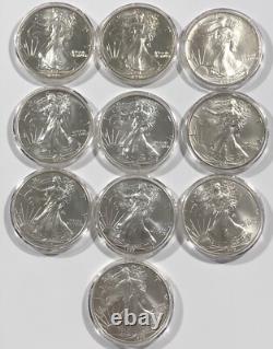 Collection de 30 pièces de l'American Silver Eagle. 1986-2015. Toutes en qualité éclatante non circulée.