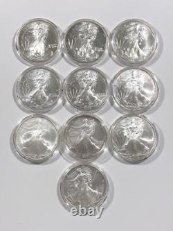 Collection de 30 pièces de l'American Silver Eagle. 1986-2015. Toutes en qualité éclatante non circulée.