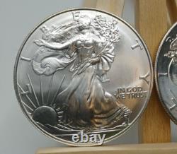 Combo de 2 pièces de 1 oz American Silver Eagle 1998 & 1995 Gem Mint Non Circulé
