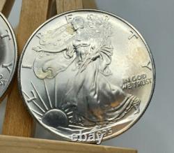 Combo de 2 pièces de 1 oz American Silver Eagle 1998 & 1995 Gem Mint Non Circulé