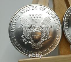 Combo de 2 pièces de 1 oz American Silver Eagle 1998 & 1995 Gem Mint Non Circulé