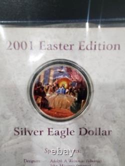 Dernier repas (Jésus) American Silver Eagle 1 oz. pièce chrétienne en argent 999 dollar américain