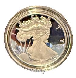 Dollar en argent proof American Silver Eagle 2018 de la Monnaie des États-Unis, pièce ASE avec boîte et certificat d’authenticité