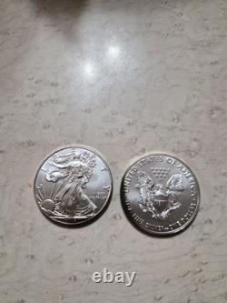 Dollars en Argent American Eagle 2004-2018, 1oz. 999 Argent Pur, Lot de 2 Pièces