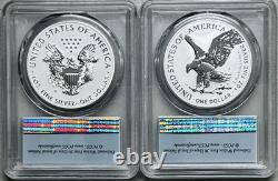 Ensemble Édition Designer Reverse Proof Silver Eagle T-1 & T-2 2021 Pcgs Pr70 Fs