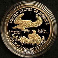 Ensemble certifié de quatre pièces en or American Eagle Proof de 2018W avec boîte de la Monnaie des États-Unis et certificat d'authenticité (C. O. A)