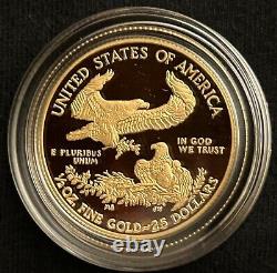 Ensemble certifié de quatre pièces en or American Eagle Proof de 2018W avec boîte de la Monnaie des États-Unis et certificat d'authenticité (C. O. A)