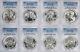 Ensemble Complet De 40 Pièces De American Silver Eagles 1986-2024, Chacune Notée Pcgs Ms69