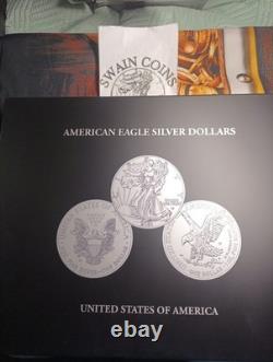 Ensemble complet de 40 pièces de l'American Silver Eagle de 1986 à 2025