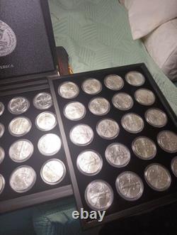 Ensemble complet de 40 pièces de l'American Silver Eagle de 1986 à 2025