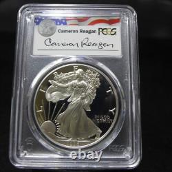 Ensemble de (2) 1996-P PROOF AIGLE EN ARGENT PCGS PR69 DCAM Signé par Ashley et Cameron