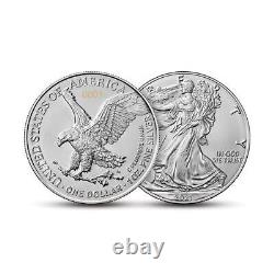 Ensemble de 2 pièces 2021 American Silver Eagle New Heritage Set GEM BU