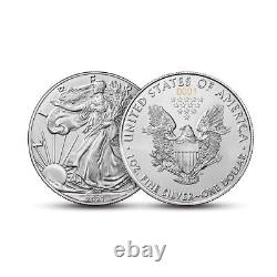 Ensemble de 2 pièces 2021 American Silver Eagle New Heritage Set GEM BU
