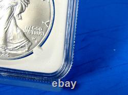 Ensemble de 2 pièces 2024&25 (P), aigle en argent avec étoile et marques d'aigle NGC Ms 70 FDOI Gaud