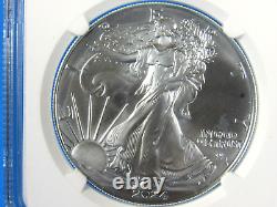 Ensemble de 2 pièces 2024 (P), Aigle en argent avec étoile privy NGC Ms 70/69 FDOI Gaudioso Sig
