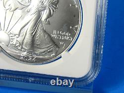 Ensemble de 2 pièces 2024 (P), Aigle en argent avec étoile privy NGC Ms 70/69 FDOI Gaudioso Sig