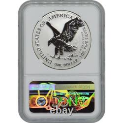 Ensemble de 2 pièces Designer S et W Mint 2021 Reverse Proof Silver Eagle NGC PF70 FDOI
