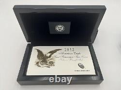 Ensemble de 2 pièces San Francisco Eagle en argent à l'épreuve inversée de 2012 avec boîte/coa