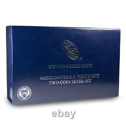 Ensemble de 2 pièces du 75e anniversaire de la Monnaie de West Point - American Silver Eagle 2013-W
