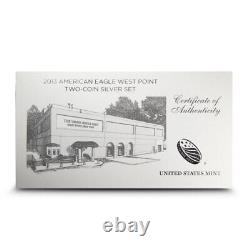 Ensemble de 2 pièces du 75e anniversaire de la Monnaie de West Point - American Silver Eagle 2013-W