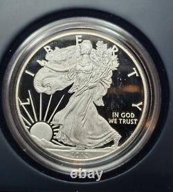 Ensemble de 2 pièces en argent American Eagle 2012 de la Monnaie des États-Unis de San Francisco, boîte d'origine avec certificat d'authenticité.